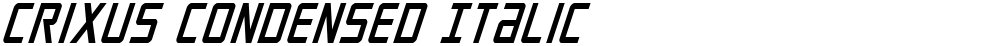 Crixus Condensed Italic