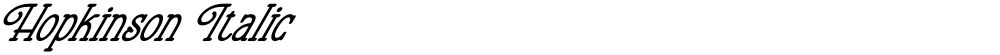 Hopkinson Italic