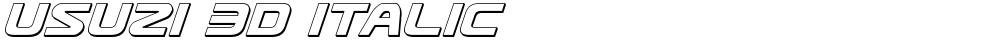 Usuzi 3D Italic