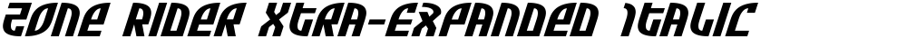 Zone Rider Xtra-Expanded Italic