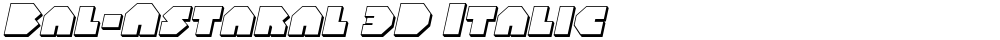 Bal-Astaral 3D Italic