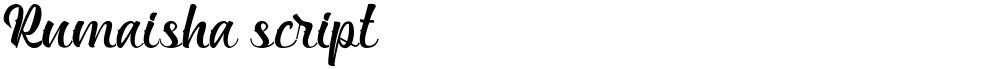 Rumaisha script