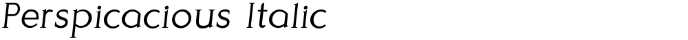 Perspicacious Italic