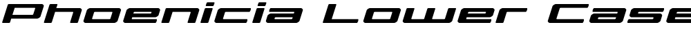 Phoenicia Lower Case Expanded Italic