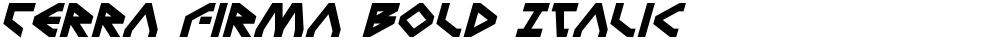 Terra Firma Bold Italic