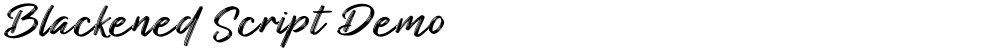 Blackened Script Demo