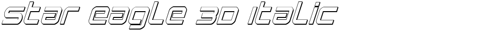 Star Eagle 3D Italic