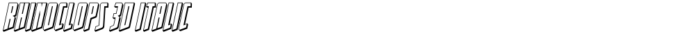 Rhinoclops 3D Italic