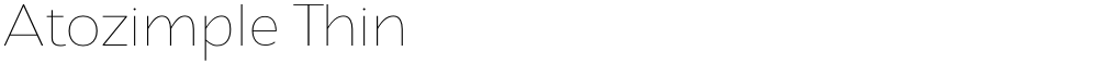 Atozimple Thin