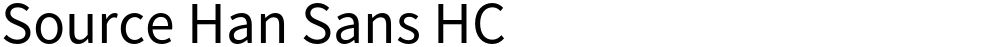 Source Han Sans HC