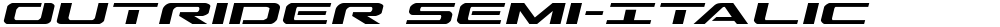 Outrider Semi-Italic