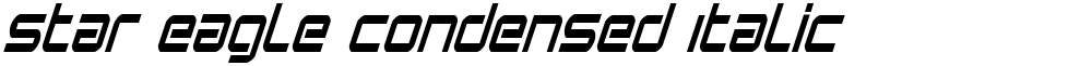 Star Eagle Condensed Italic