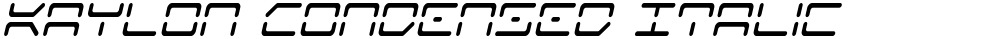 Kaylon Condensed Italic