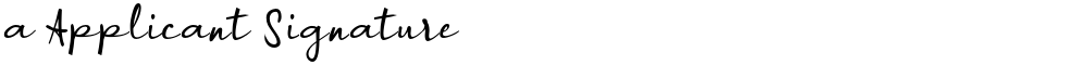 a Applicant Signature
