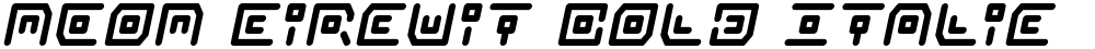 Neon Circuit Bold Italic