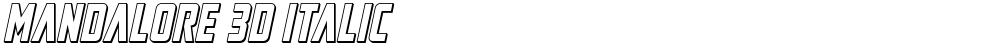 Mandalore 3D Italic