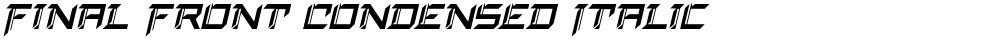 Final Front Condensed Italic