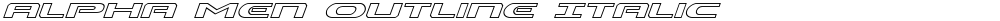 Alpha Men Outline Italic