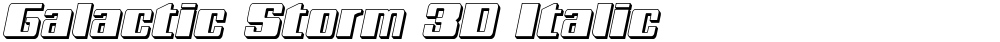 Galactic Storm 3D Italic