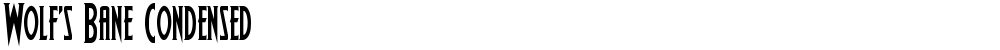 Wolf's Bane Condensed