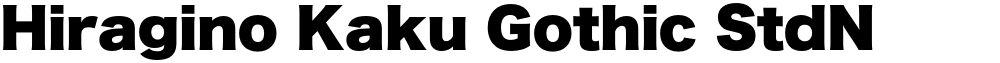 Hiragino Kaku Gothic StdN