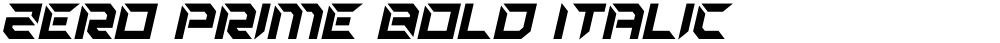 Zero Prime Bold Italic