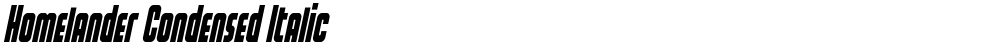 Homelander Condensed Italic