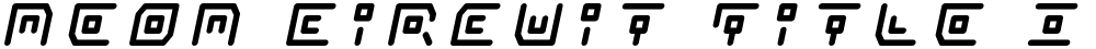 Neon Circuit Title Italic