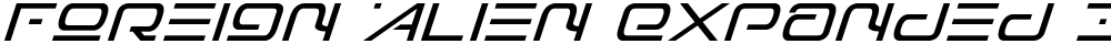 Foreign Alien Expanded Italic