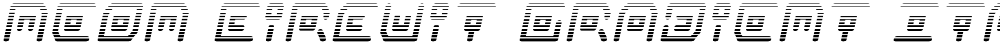 Neon Circuit Gradient Italic