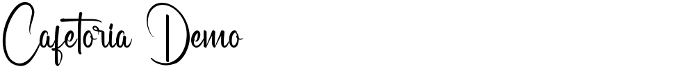 Cafetoria Demo