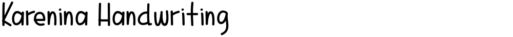 Karenina Handwriting