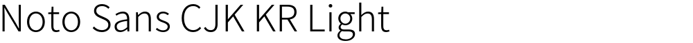 Noto Sans CJK KR Light