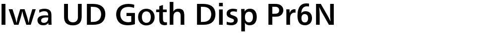 Iwa UD Goth Disp Pr6N