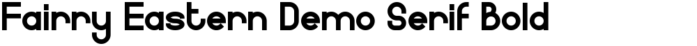 Fairry Eastern Demo Serif Bold