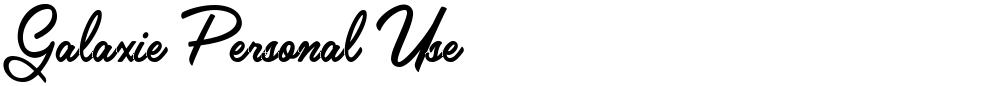 Galaxie Personal Use