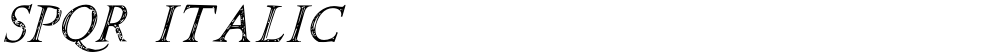 SPQR Italic