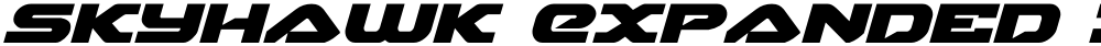 Skyhawk Expanded Italic