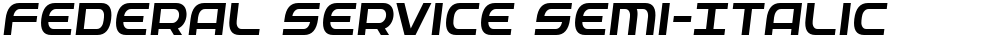 Federal Service Semi-Italic