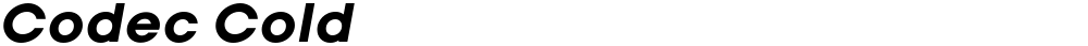 Codec Cold