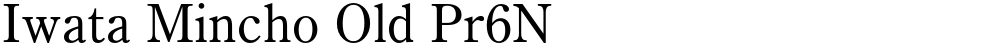 Iwata Mincho Old Pr6N