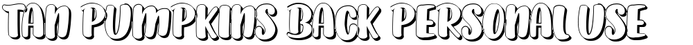 TAN PUMPKINS BACK PERSONAL USE