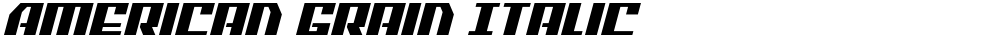 American Grain Italic
