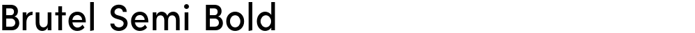 Brutel Semi Bold